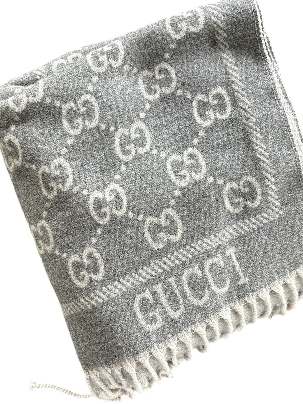 GUCCI GG Monogram Silk & Cashmere Scarf/ Stole/ Shawl NWT - Picture 10 of 13